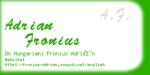 adrian fronius business card